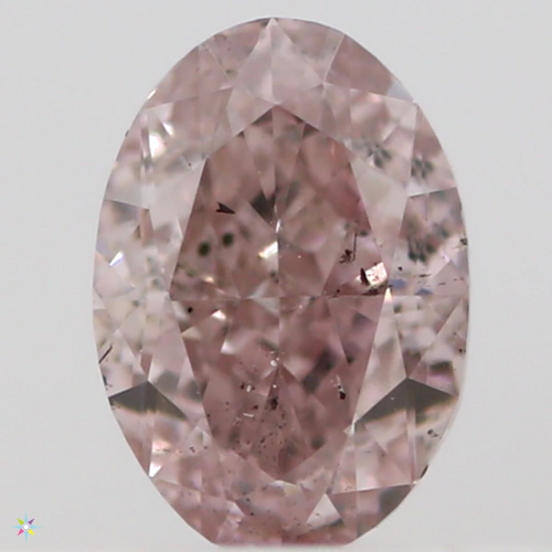 0.25 carat Fancy  Pink-SI2 Natūralus Oval Deimantas (1)