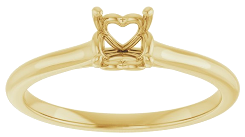 Sužadėtuvių Žiedas „Solitaire“ 585 Geltonojo Aukso Round 5.2mm (3)