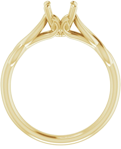 Sužadėtuvių Žiedas „Solitaire“ 585 Geltonojo Aukso Round 6mm (2)