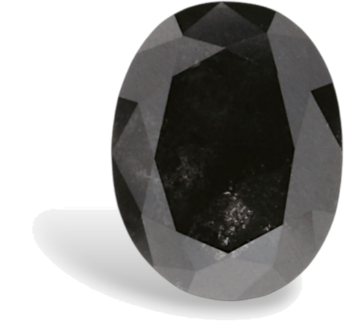 0.93 carat Fancy Black-VVS2 Natūralus Oval Deimantas (1)