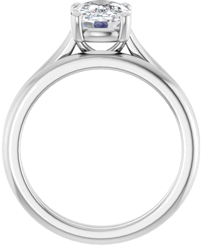 Sužadėtuvių Žiedas 14k white gold Elongated Cushion 8.5mm x 6.5mm (7)