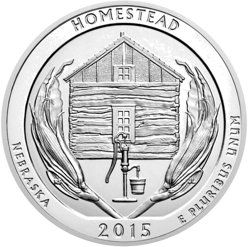 5 oz Homestead National Historical Park 2015 USA silver coin (1)