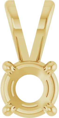 Pakabukas „Round 4-Prong Basket“ 14k yellow gold Round 4.5mm (1)