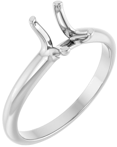 Sužadėtuvių Žiedas „Solitaire“ 14k white gold Emerald 7mm x 5mm (1)
