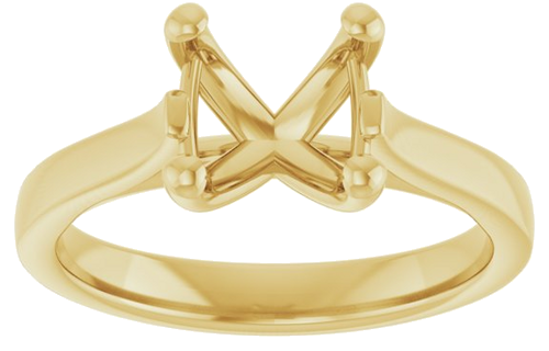 Sužadėtuvių Žiedas 18k yellow gold Round 8mm (3)