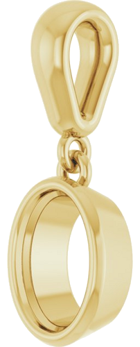 14K Yellow  7x5 mm Oval Pendant Mounting (2)