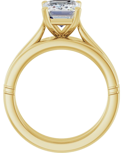 Sužadėtuvių Žiedas „Solitaire“ 14k yellow gold Emerald 9mm x 7mm (7)