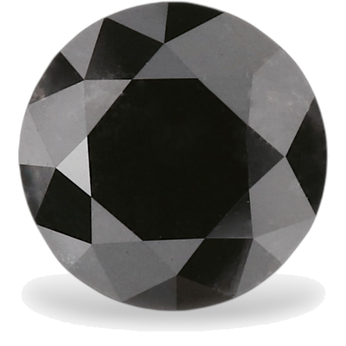 0.95 carat Fancy Black-VVS2 Excellent cut Natūralus Round Deimantas (1)