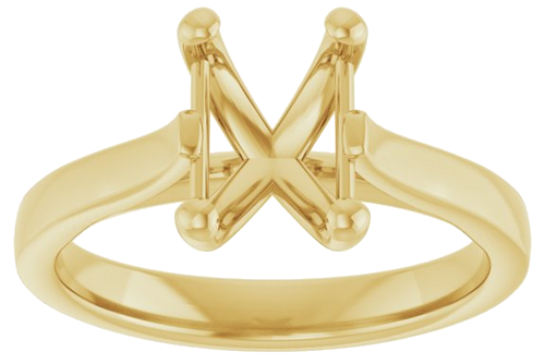 Sužadėtuvių Žiedas 14k yellow gold Emerald 8mm x 6mm (3)