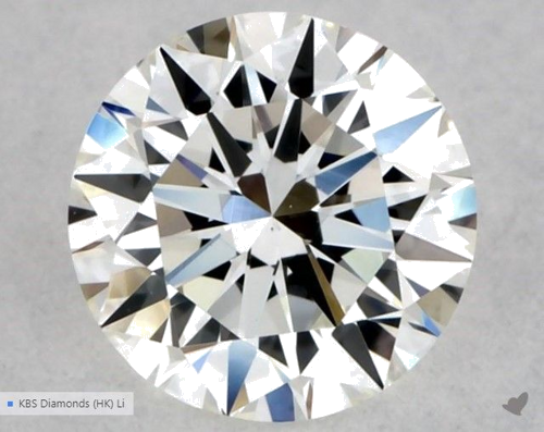 0.52 carat G-VVS2 Excellent cut Natūralus Round Deimantas (1)