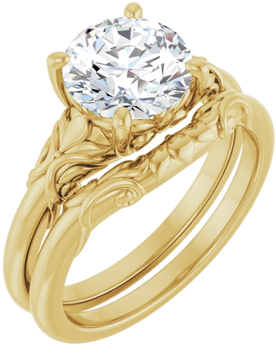 Sužadėtuvių Žiedas „Solitaire“ 14k yellow gold Round 8mm (6)