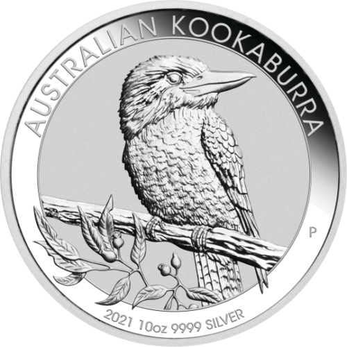 10 унции Сребърна монета Kookaburra 2021 Австралия (1)