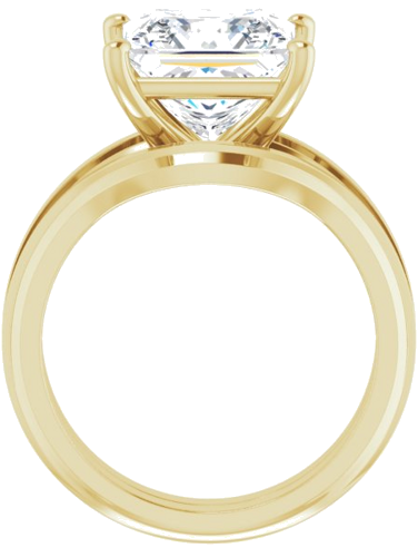 Sužadėtuvių Žiedas „Solitaire“ 14k yellow gold Square 9mm (7)