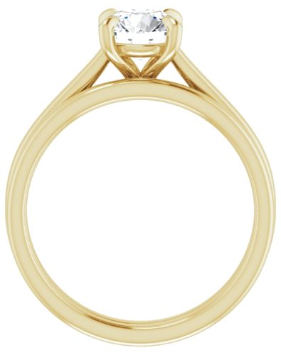 18K Yellow  6.5 mm Round Solitaire Engagement Ring Mounting (7)