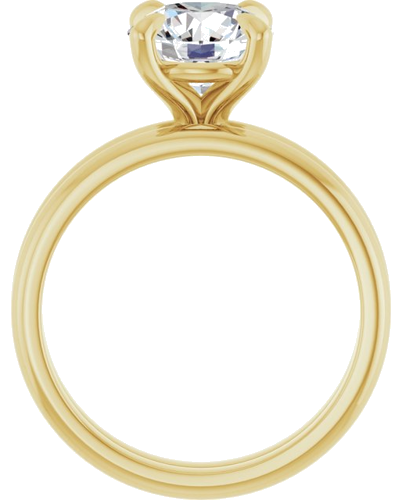 14K Yellow  8 mm Round Solitaire Engagement Ring Mounting (7)