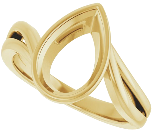 Sužadėtuvių Žiedas „Bezel-Set“ 14k yellow gold Pear 11.5mm x 7mm (5)
