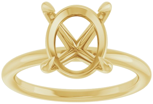 Sužadėtuvių Žiedas „Claw-Prong Solitaire“ 14k yellow gold Oval 11mm x 9mm (3)