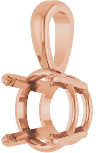 Pakabukas „Solitaire“ 585 Rožinis Aukso Round 8mm (2)