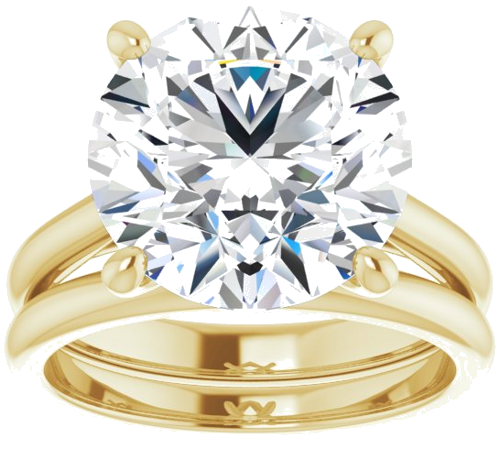 Sužadėtuvių Žiedas „Solitaire“ 18k yellow gold Round 12mm (8)