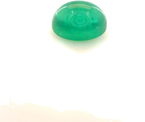 1.7 carat GREEN CABOCHON cut Oval Smaragdas (1)