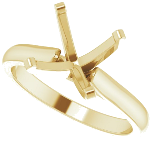 Sužadėtuvių Žiedas „Solitaire“ 14k yellow gold Round 9mm (4)