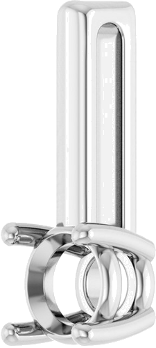 Pakabukas „Solitaire Bar“ 950 Platinos Round 6mm (2)