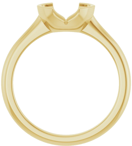 14K Yellow 8x6 mm Oval Solitaire Engagement Ring Mounting (2)