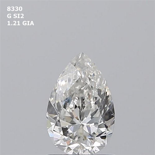 1.21 carat G-SI2 Natūralus Pear Deimantas (1)