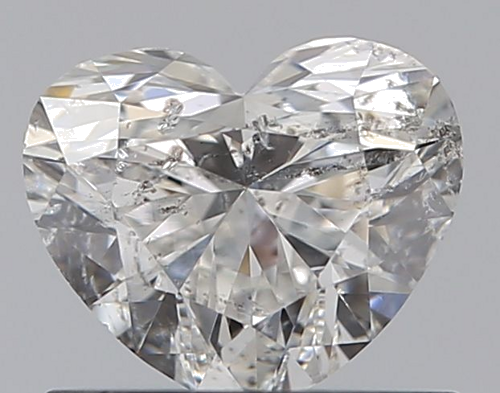 0.75 carat F-SI2 Natūralus Heart Deimantas (1)