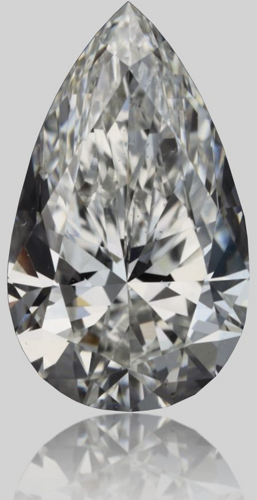 0.5 carat G-VS2 Natūralus Pear Deimantas (1)