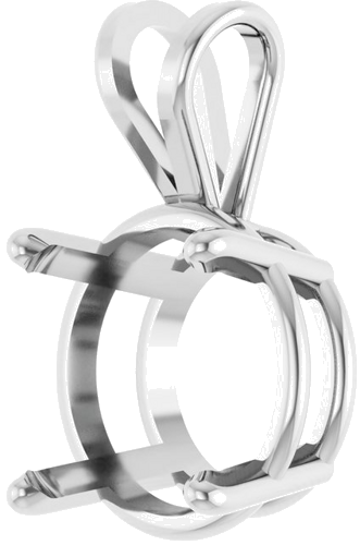 Pakabukas „Round 4-Prong Basket“ 925 Sidabro Round 12.5mm (2)