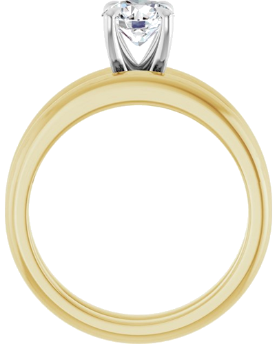 14K Yellow White 5.8 mm Round Solitaire Engagement Ring Mounting (7)