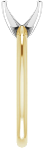 Sužadėtuvių Žiedas „Solitaire“ 585 Baltojo Ir Geltonojo Aukso Emerald 7mm x 5mm (4)