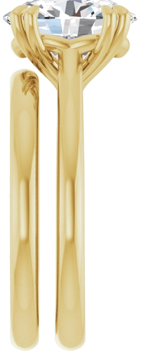 14K Yellow 10x8 mm Oval Solitaire Engagement Ring Mounting (9)