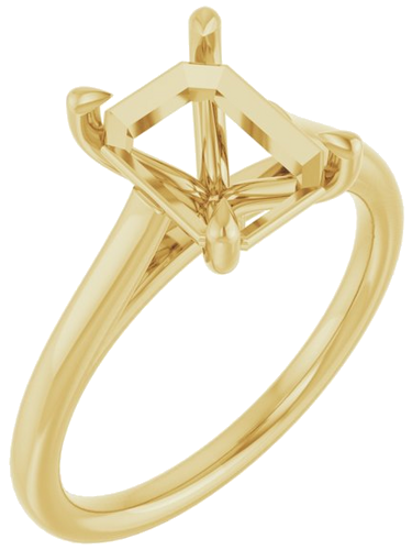 Sužadėtuvių Žiedas „Claw-Pong“ 14k yellow gold Emerald 8.5mm x 6.5mm (1)