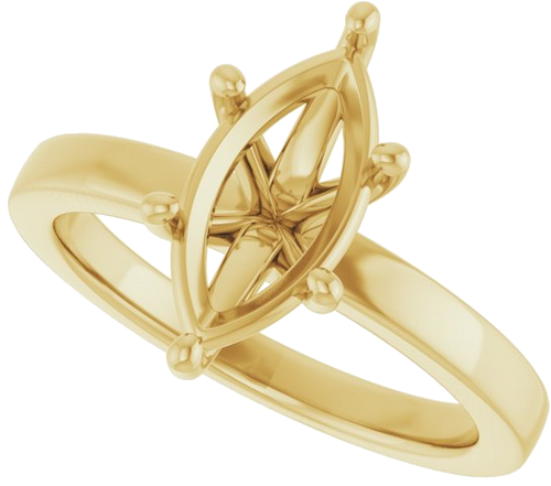 Sužadėtuvių Žiedas „Solitaire“ 14k yellow gold Marquise 12mm x 6mm (5)