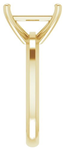 Sužadėtuvių Žiedas „Solitaire“ 14k yellow gold Square 9mm (4)