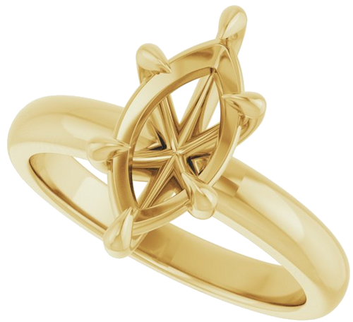 Sužadėtuvių Žiedas „Claw-Prong Solitaire“ 14k yellow gold Marquise 12mm x 6mm (5)