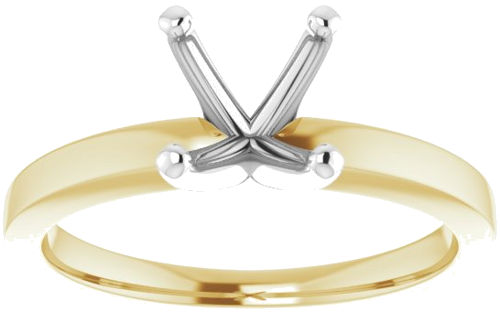 Sužadėtuvių Žiedas „Solitaire“ 18k yellow/white gold Round 7mm (3)
