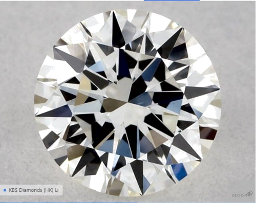 0.51 carat H-VVS2 Excellent cut Natūralus Round Deimantas (1)