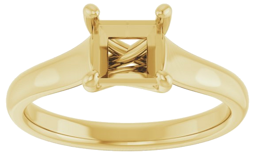 Sužadėtuvių Žiedas „Solitaire“ 585 Geltonojo Aukso Square 5.5mm (3)