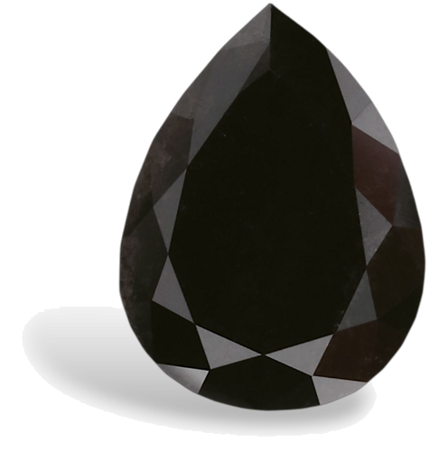 1.18 carat Fancy Black-VVS2 Natūralus Pear Deimantas (1)
