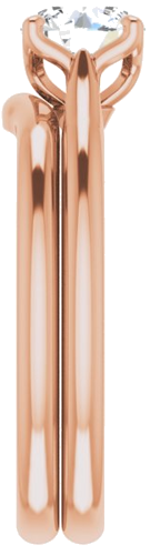 14K Rose  6 mm Round Solitaire Engagement Ring Mounting (9)