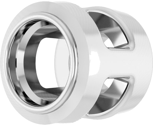 Pakabukas „Round Bezel-Set Slide“ 585 Baltojo Aukso Round 2.5mm (2)