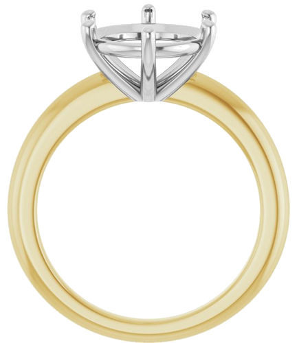 Sužadėtuvių Žiedas 14k yellow/white gold Oval 12mm x 10mm (2)