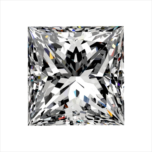 0.3 carat D-VS2 Natūralus Princess Deimantas (1)