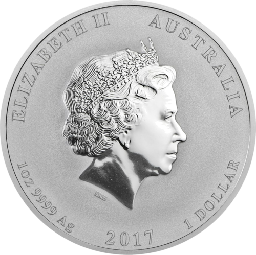 1 oz Gaidžio metai 2017 Australija sidabrinė moneta (2)