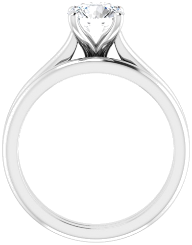 14K White 6.5 mm Round Solitaire Engagement Ring Mounting (7)