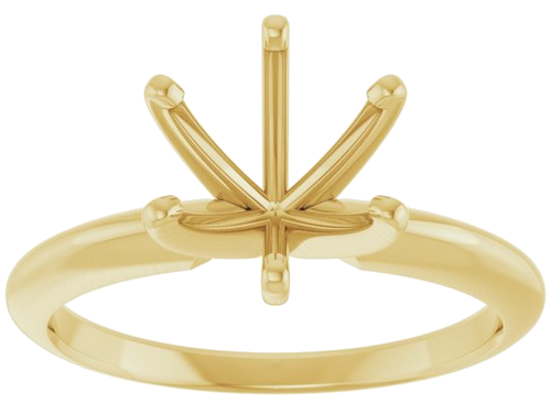Sužadėtuvių Žiedas „Solitaire“ 14k yellow gold Round 7.8mm x 8.6mm (3)