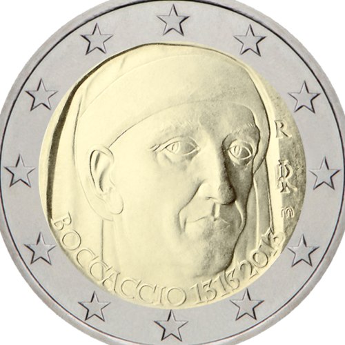 2013 Italija Boccaccio 2 eurų moneta (2)